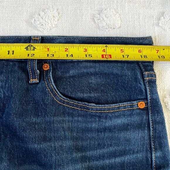 Levi’s Wedgie Button Fly Raw Hem High Rise Straight Premium Denim Jeans Size 32 - Picture 9 of 10